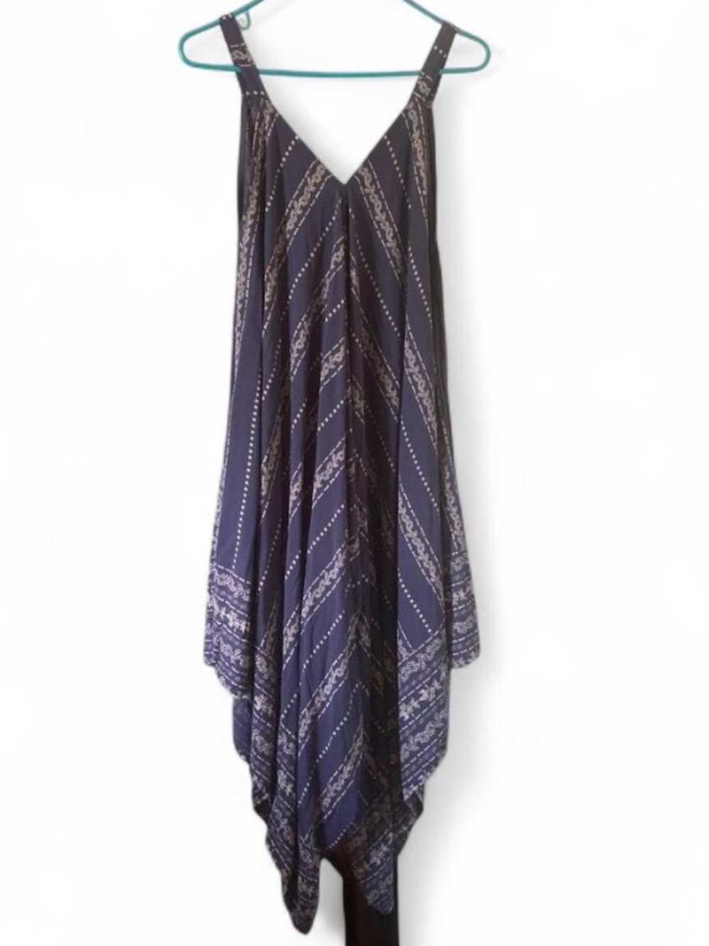 Blue and cream design jumpsuit